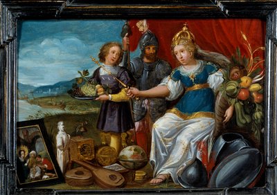 世界の4つの部分。ヨーロッパ。コルネリス・デ・ベリュール（1607-1671）の絵画、フランドル派 作： Cornelis de I Baellieur