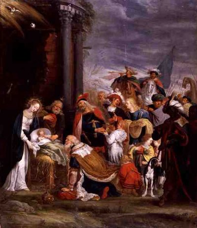 マギの崇拝」（銅に油彩） 作： Cornelis de I Baellieur