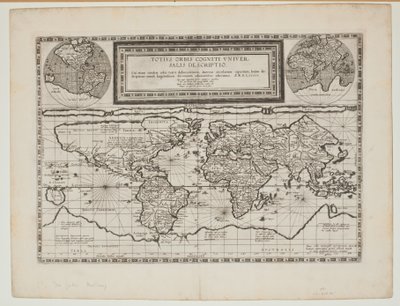 全世界Cogniti Universal Description、アントワープ、1593 作： Cornelis de Jode