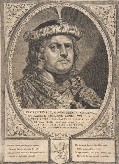 オランダ、ゼーラント、西フリジアの伯爵と伯爵夫人シリーズのフローリス2世、 作： Cornelis de Visscher