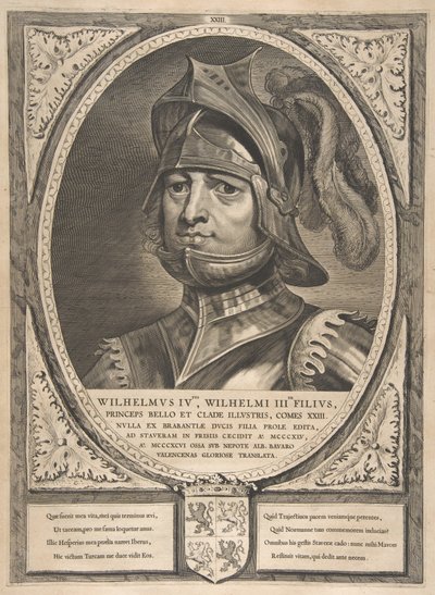 オランダ、ゼーラント、西フリージアの伯爵と伯爵夫人シリーズのウィリアム 4 世、1650 年.. 作： Cornelis de Visscher