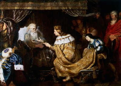 17世紀初頭、ソロモンにセプターを贈るデイビッド 作： Cornelis de Vos