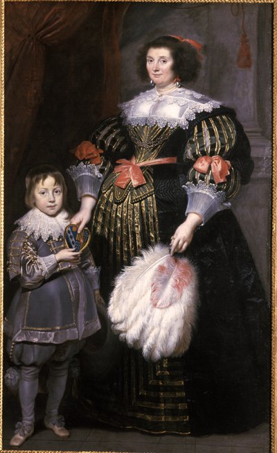 マダムシャーロットブッケンズ-クルーニンゲンのスミットとその息子ヨハネスアマトゥス 作： Cornelis de Vos