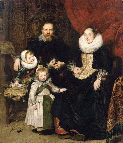 家族との自画像、1621年。 作： Cornelis de Vos