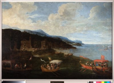 ジェノヴァ西部の貴族の船 作： Cornelis de Wael