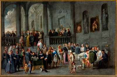 伍長の慈悲の七つのわざの循環：病人を見舞う 作： Cornelis de Wael