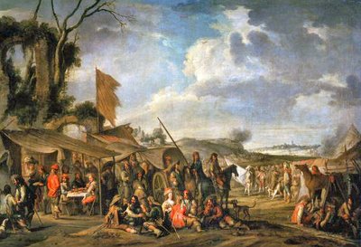 廃墟の軍事キャンプ 作： Cornelis de Wael