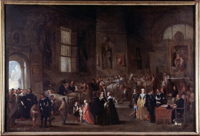 慈悲の働き：病人を訪問する 作： Cornelis de Wael