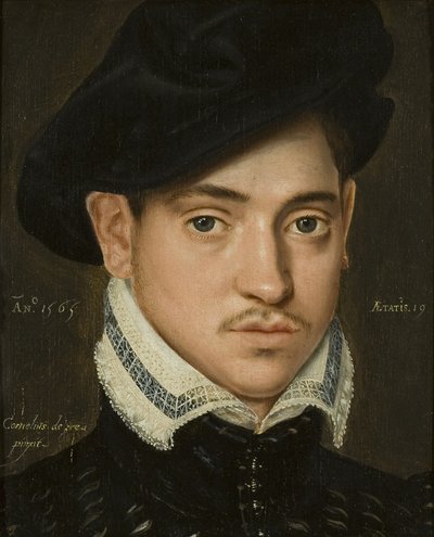 若い男の肖像 作： Cornelis de Zeeu