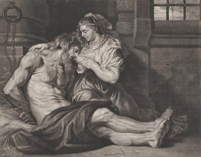 シモンとペロ、カリフォルニア州。 1650-80。 作： Cornelis van Caukercken