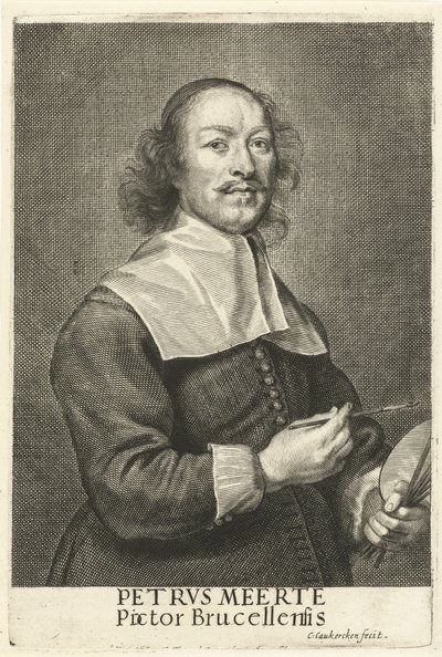 画家ペトルス・メールテの肖像 作： Cornelis van Caukercken