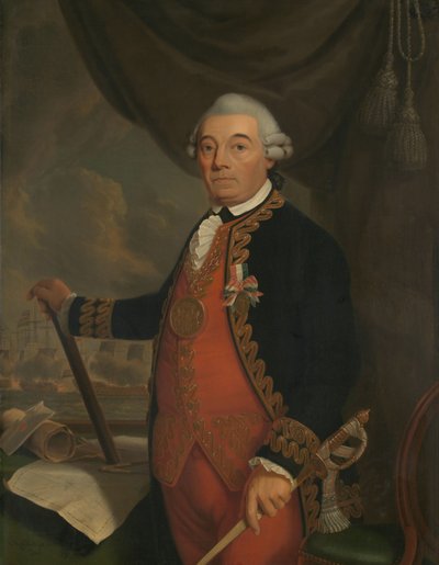 ヨハン・アーノルド・ゾウトマンの肖像 Johan Arnold Zoutman (1724-93)、中将 作： Cornelis van Cuylenburgh (II)