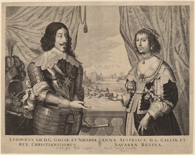 フランス国王ルイ13世とオーストリアのアン 作： Cornelis van Dalen I