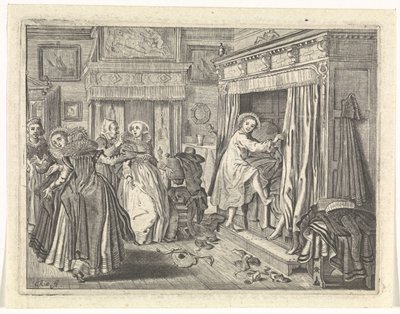 寝室のシーン 作： Cornelis van Kittensteyn
