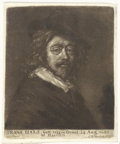 帽子をかぶったフランス・ハルスの肖像 作： Cornelis van Noorde (attributed to workshop of)