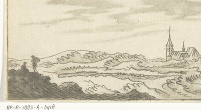 教会のある砂丘の風景 作： Cornelis van Noorde