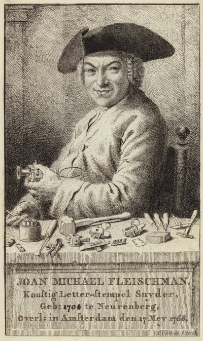 ヨハン・マイケル・フライシュマンの肖像 作： Cornelis van Noorde
