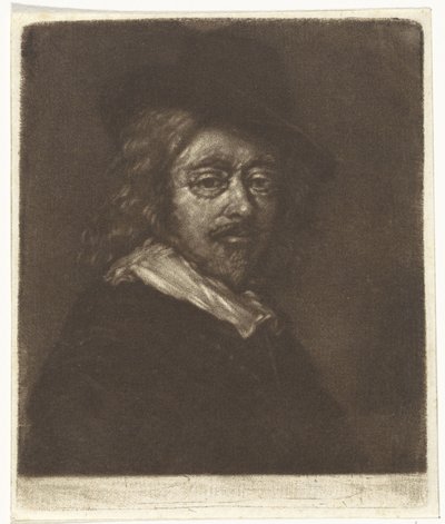 帽子をかぶったフランス・ハルスの肖像 作： Cornelis van Noorde