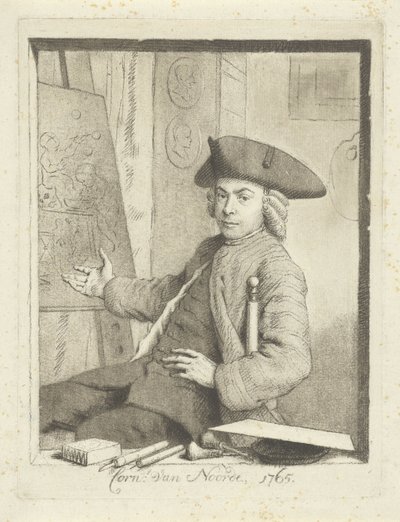 Cornelis van Noordeの自画像 作： Cornelis van Noorde