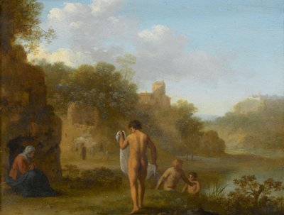入浴男性 作： Cornelis van Poelenburch