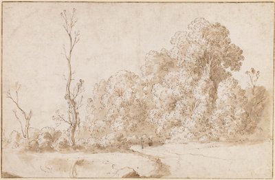樹木が茂った風景 作： Cornelis van Poelenburgh or Poelenburch