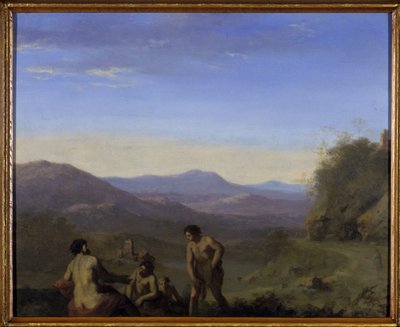 アルカディアンの風景（銅に油彩） 作： Cornelis van Poelenburgh or Poelenburch