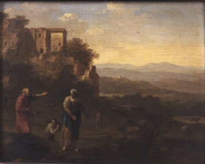ハガルとイシュマエルの追放 作： Cornelis van Poelenburgh or Poelenburch
