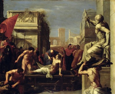 聖ローレンスの殉教、1620-1（銅に油彩） 作： Cornelis van Poelenburgh or Poelenburch