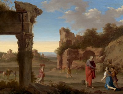 預言者エリヤとザレファトの未亡人、1630年頃 作： Cornelis van Poelenburgh or Poelenburch
