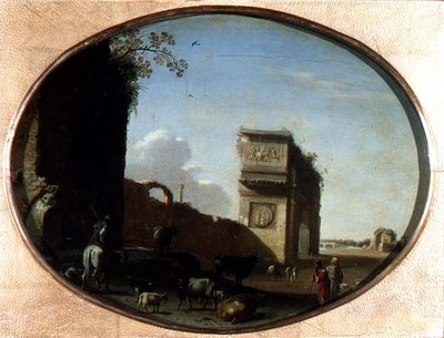 ローマの廃墟 作： Cornelis van Poelenburgh or Poelenburch