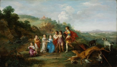 ウィンターキングの七人の子供、1628 作： Cornelis van Poelenburgh or Poelenburch