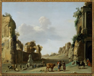 ロバとカンポ・ヴァッキーノの眺め... 作： Cornelis van Poelenburgh or Poelenburch