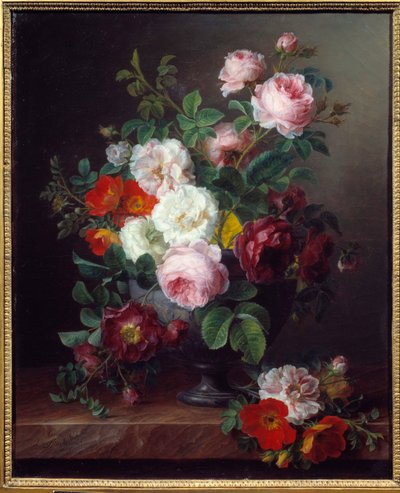 クロウ・ファン・スパエンドンク（1756-1840）の花瓶の絵 1806年 リヨン美術館所蔵 作： Cornelis van Spaendonck