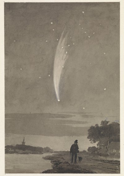 ドナティ彗星、1858 年 10 月 10 日 作： Cornelis van der Griendt