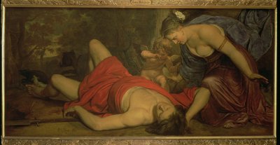 アドニスの死に泣くヴィーナス（キャンバスに油彩） 作： Cornelius Holsteyn