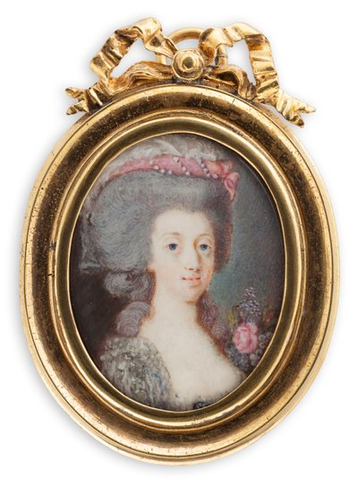 デンマークのソフィアマグダレナの肖像1746-1813、スウェーデンの女王。 作： Cornelius Høyer