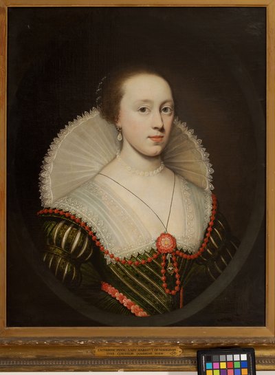 キャサリン・フェン、ニューバーグのレディ・バレット (d. 1674) 作： Cornelius I Johnson