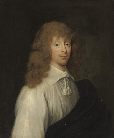 伝統的に紳士に扮したキャサリンベーンと特定された肖像画 作： Cornelius I Johnson