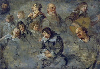 シュット、コルネリス（1597-1655）による男性頭部の研究 作： Cornelius I Schut
