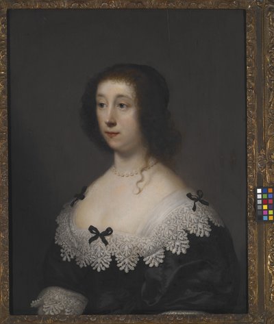 レティス・モリソン、フォークランド子爵夫人（キャンバスに油彩） 作： Cornelius Janssen van Ceulen