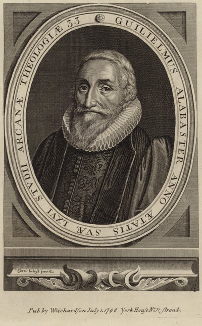 ウィリアムアラバスターの肖像 作： Cornelius Janssen van Ceulen