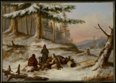 ミッキーの猛獣、1859年頃（キャンバスに油彩） 作： Cornelius Krieghoff