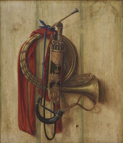 ハウンドに乗るためのクリスチャン5世の装備を備えただまし絵 作： Cornelius Norbertus Gijsbrechts