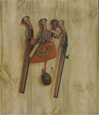 だまし絵とピストル 作： Cornelius Norbertus Gijsbrechts