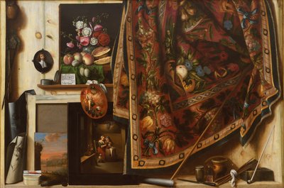 だまし絵。 アーティストのスタジオのキャビネット 作： Cornelius Norbertus Gijsbrechts