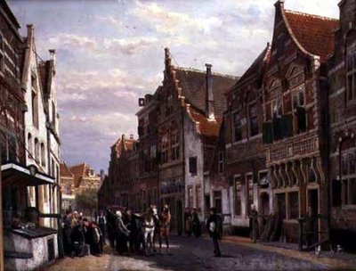 Oudewater（油彩・キャンバス） 作： Cornelius Springer