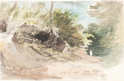 ロス近くの樹木が茂った小道 作： Cornelius Varley