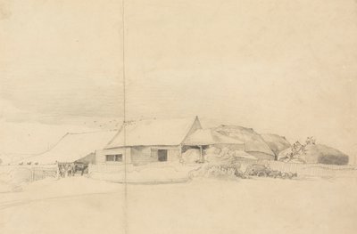 Farm Buildings with Stack Makers   1437060   ja       japanese Successfully Translated  Original: Angel Translat: Angel 1460707 ja japanese Successfully Translated Original: Untitled, c.1931/32 (pen & ink over graphite pencil) Translat: Untitled, c.1931/32 作： Cornelius Varley