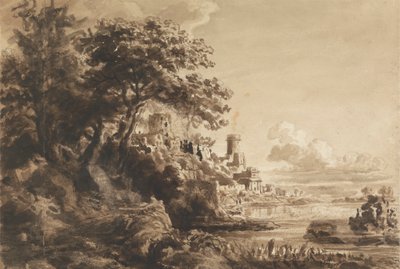 paisagem com castelo 作： Cornelius Varley
