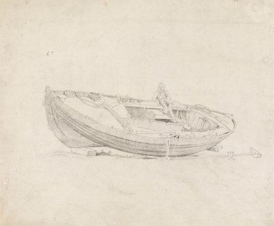 座像をもつ係留船の研究 作： Cornelius Varley